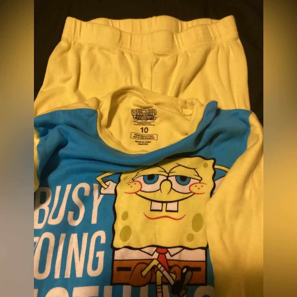 SpongeBob SquarePants Kids Pajama Set - Bundle of 2 - Picture 2 of 7